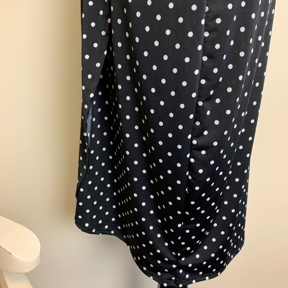 Crossover V-Neck bodice with a faux wrap skirt 1XL - Picture 8 of 13